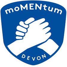 logo for momentum featuring two hands